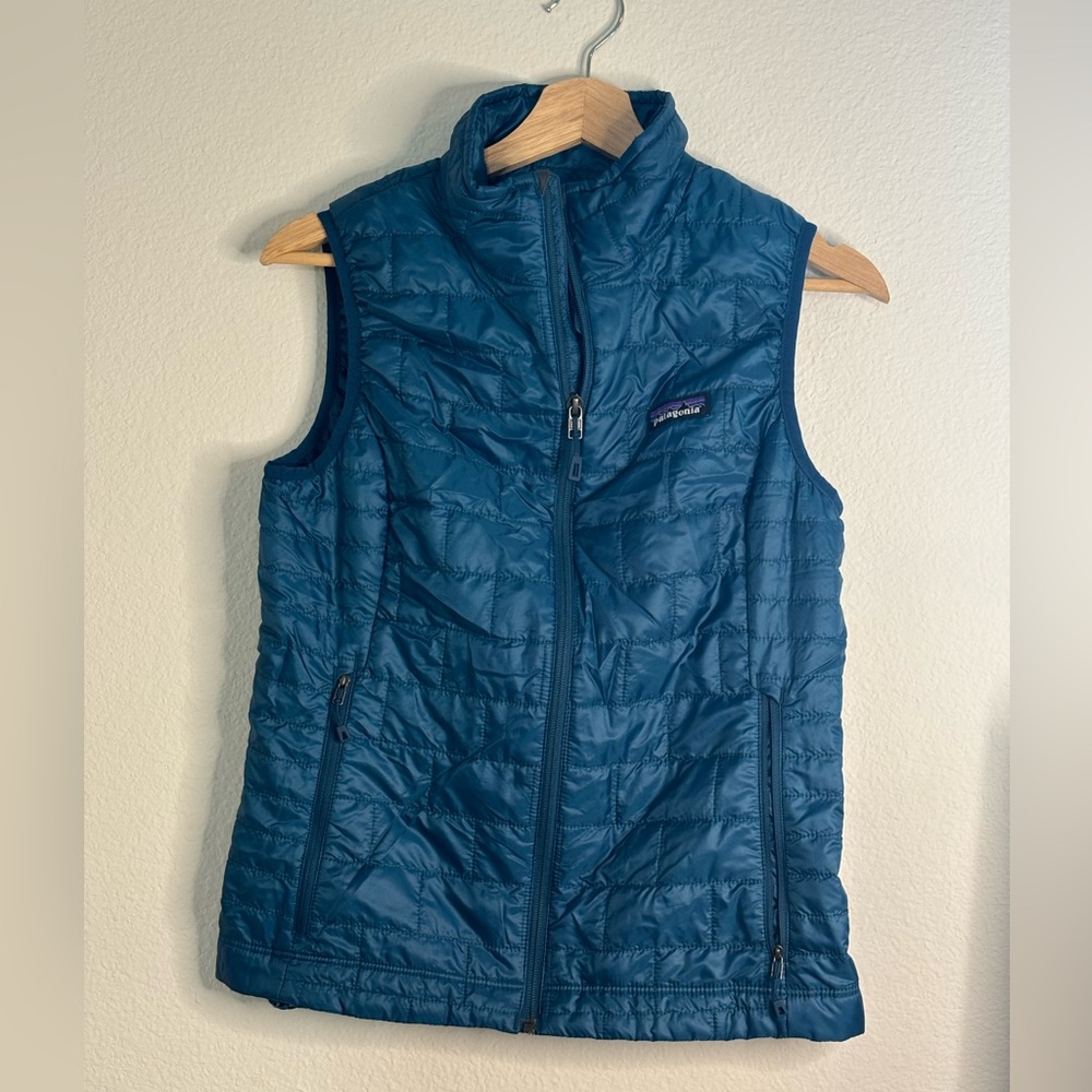 Patagonia Women’s Nano Puff Vest - Blue Teal - Quilted Insulated - Size Small